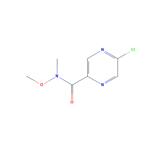 5-Chloro-N-methoxy-N-methyl-2-pyrazinecarboxamide (CAS: 1211533-01-5) - Chemical Structure and Molecular Formula 
