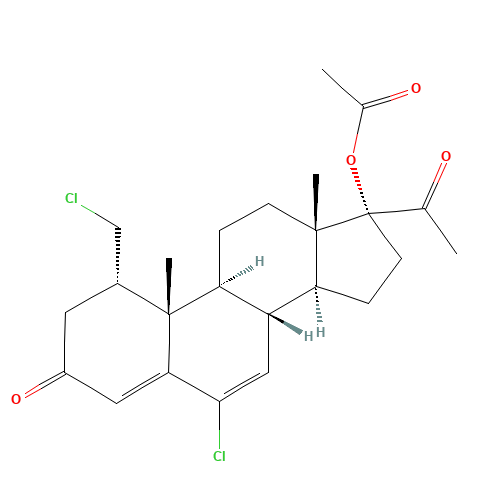 1a-(Chloromethyl) Chlormadinone Acetate (CAS: 17183-98-1) - Chemical Structure and Molecular Formula 