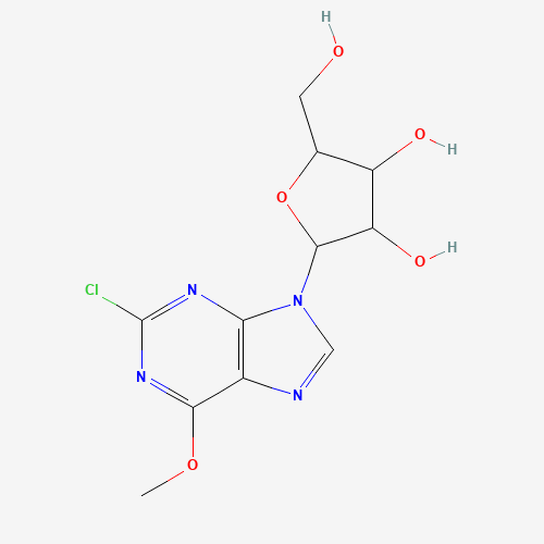 2-Chloro-6-O-methyl-inosine (CAS: 15465-92-6) - Chemical Structure and Molecular Formula 