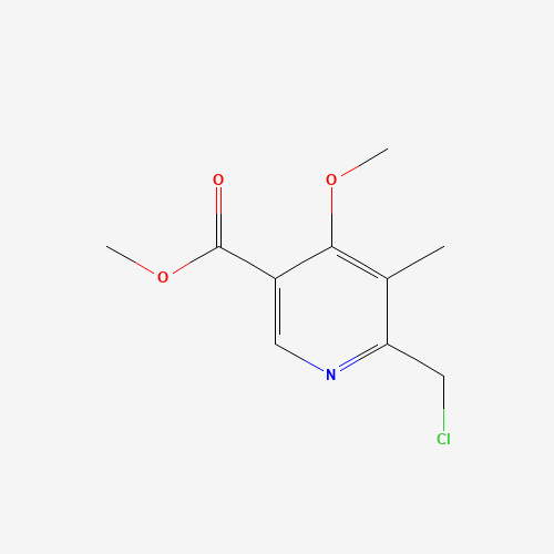6-(Chloromethyl)-4-methoxy-5-methyl Nicotinic Acid Methyl Ester (CAS: 120003-81-8) - Chemical Structure and Molecular Formula 