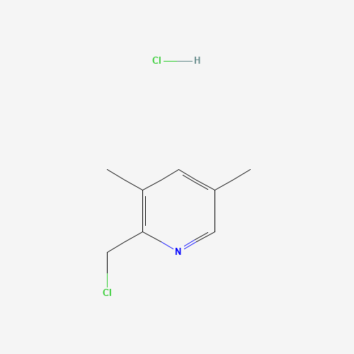 2-(Chloromethyl)-3,5-dimethylpyridine Hydrochloride (CAS: 73590-93-9) - Chemical Structure and Molecular Formula 