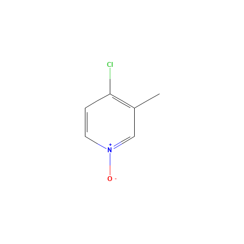 4-Chloro-3-methylpyridine 1-Oxide (CAS: 1073-34-3) - Chemical Structure and Molecular Formula 