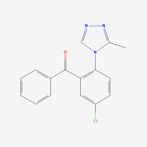 5-Chloro-2-(3-methyl-4H-1,2,4-triazol-4-yl)benzophenone (CAS: 36916-19-5) - Chemical Structure and Molecular Formula 
