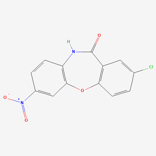 2-Chloro-7-nitrodibenz[b,f][1,4]oxazepin-11(10H)-one (CAS: 37116-83-9) - Chemical Structure and Molecular Formula 