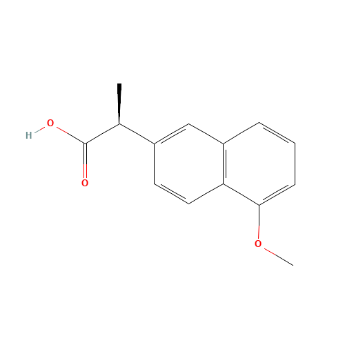 rac-5-Chloro Naproxen (CAS: 60424-17-1) - Chemical Structure and Molecular Formula 