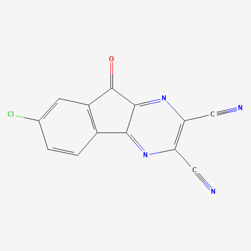 7-Chloro-9-oxo-9H-indeno[1,2-b]pyrazine-2,3-dicarbonitrile (CAS: 924296-39-9) - Chemical Structure and Molecular Formula 