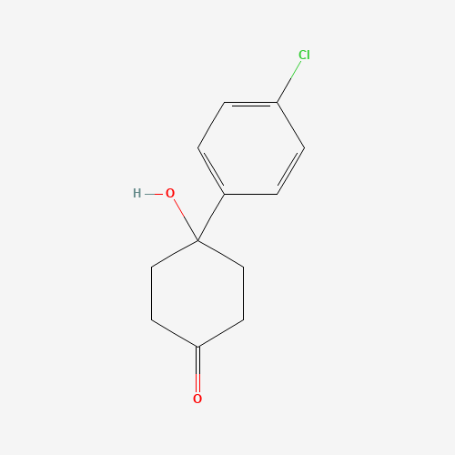 4-(4-Chlorophenyl)-4-hydroxycyclohexanone (CAS: 36716-71-9) - Chemical Structure and Molecular Formula 