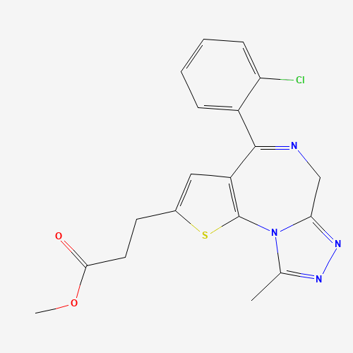 4-(2-Chlorophenyl)-9-methyl-6H-thieno[3,2-f][1,2,4]triazolo[4,3-a][1,4]diazepine-2-propanoic Acid Methyl Ester (CAS: 100827-83-6) - Related Chemical Product