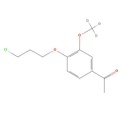 1-[4-(3-Chloropropoxy)-3-methoxyphenyl]ethanone-d3 (CAS: 1071167-68-4) - Chemical Structure and Molecular Formula 