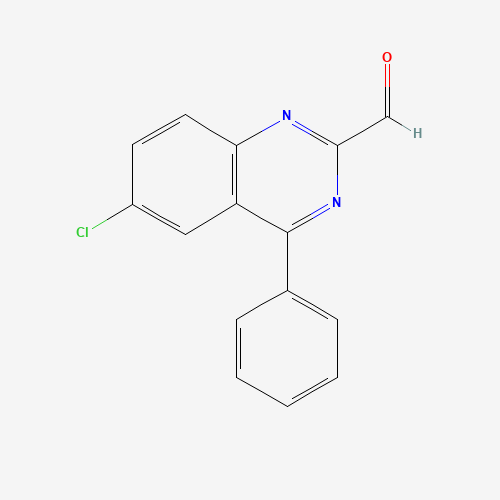 6-Chloro-4-phenylquinazolin-2-carboxaldehyde (CAS: 5958-05-4) - Chemical Structure and Molecular Formula 