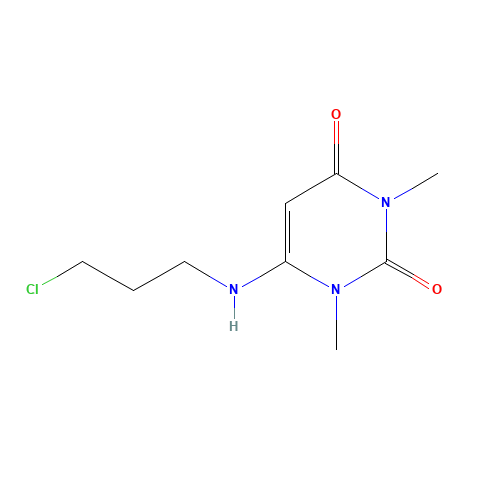 6-(3-Chloropropylamino)-1,3-dimethyl-2,4(1H,3H)-pyrimidinedione (CAS: 34654-81-4) - Related Chemical Product