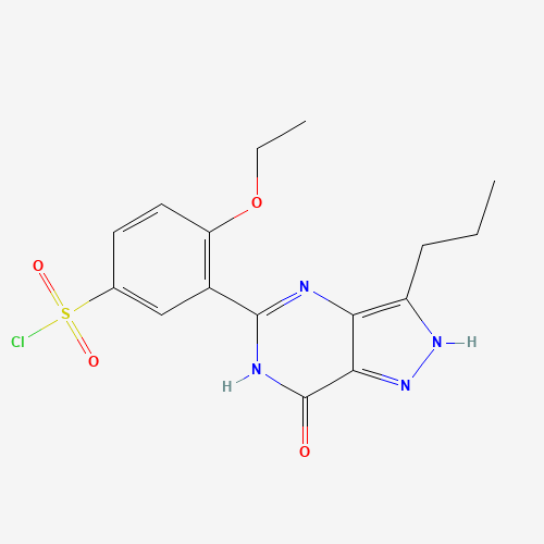 5-(5-Chlorosulfonyl-2-ethoxyphenyl)-3-propyl-1,6-dihydro-7H-pyrazolo[4,3-d]pyrimidin-7-one (CAS: 139756-31-3) - Chemical Structure and Molecular Formula 