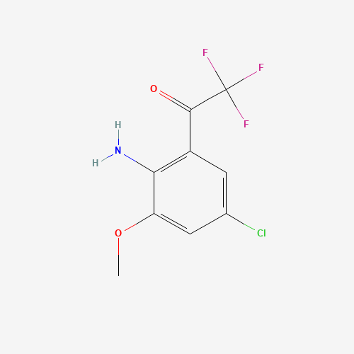 4-Chloro-2-trifluoroacetyl-6-methoxyaniline (CAS: 205756-22-5) - Chemical Structure and Molecular Formula 