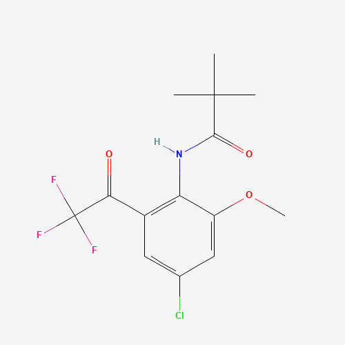 N-(4-Chloro-2-trifluoroacetyl-6-methoxyphenyl)-2,2-dimethylpropanamide (CAS: 1076199-86-4) - Related Chemical Product