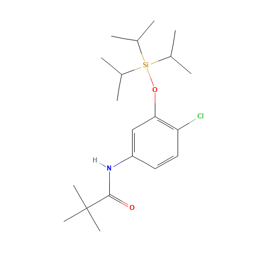 N-[4-Chloro-3-(triisopropylsilyloxy)phenyl]-2,2-dimethylpropanamide (CAS: 342621-20-9) - Related Chemical Product