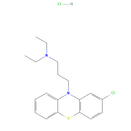 Chlorproethazine (CAS: 4611-02-3) - Chemical Structure and Molecular Formula 