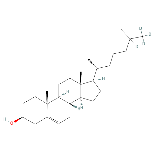Cholesterol-d4 (CAS: 956029-28-0) - Chemical Structure and Molecular Formula 