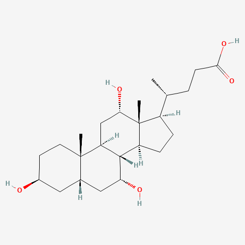 3b-Cholic Acid (CAS: 3338-16-7) - Chemical Structure and Molecular Formula 