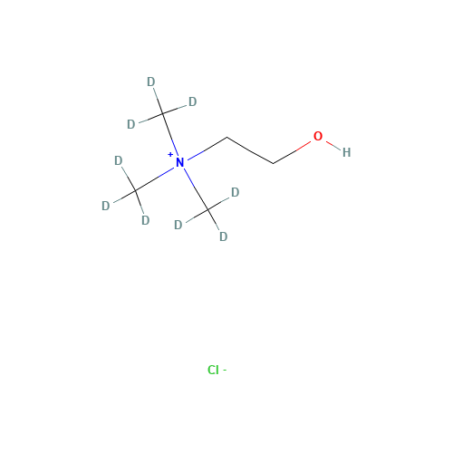 Choline-d9 Chloride (CAS: 61037-86-3) - Chemical Structure and Molecular Formula 