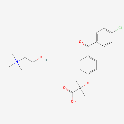 Choline Fenofibrate (CAS: 856676-23-8) - Chemical Structure and Molecular Formula 