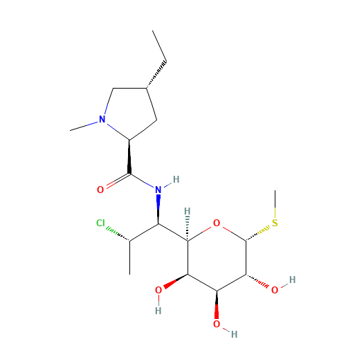 Clindamycin B (CAS: 18323-43-8) - Chemical Structure and Molecular Formula 