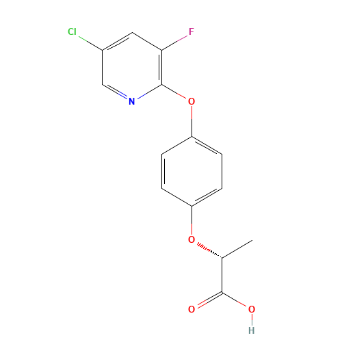 (R)-Clodinafop (CAS: 114420-56-3) - Chemical Structure and Molecular Formula 