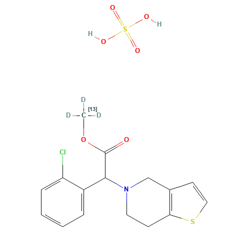 rac Clopidogrel-13C,d3 Hydrogen Sulfate (CAS: 1246814-55-0) - Related Chemical Product