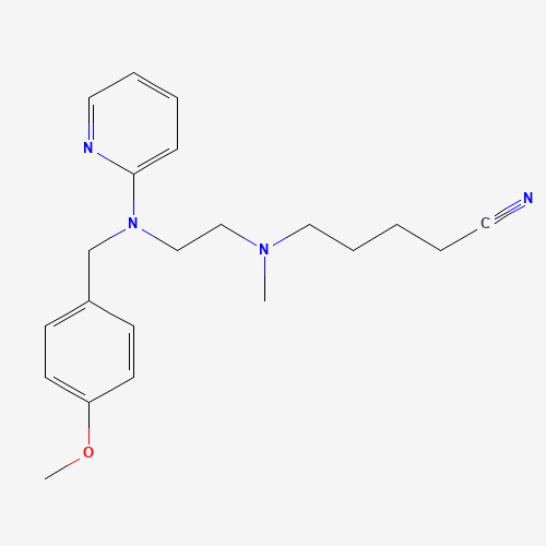 N'-(4-Cyanobutyl)-N-(4-methoxybenzyl)-N'-methyl-N-2-pyridinyl-1,2-ethanediamine (CAS: 109912-34-7) - Chemical Structure and Molecular Formula 
