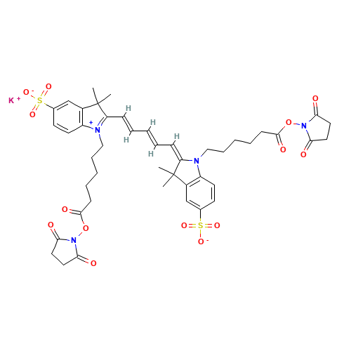 Cyanine 5 Bihexanoic Acid Dye,Succinimidyl Ester,Potassium Salt (CAS: 252255-42-8) - Related Chemical Product
