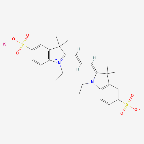 Cyanine 3 Bisethyl Dye Potassium Salt (CAS: 474972-41-3) - Chemical Structure and Molecular Formula 