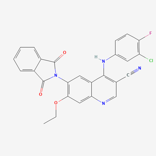 3-Cyano-4-(3-chloro-4-fluoroanilino)-7-ethoxy-6-(phthalimidyl)quinoline (CAS: 915945-40-3) - Related Chemical Product