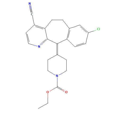 4-Cyano Loratadine (CAS: 860010-33-9) - Chemical Structure and Molecular Formula 