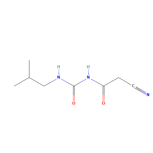 N-Cyanoacetyl-N'-isobutylurea (CAS: 59341-75-2) - Chemical Structure and Molecular Formula 