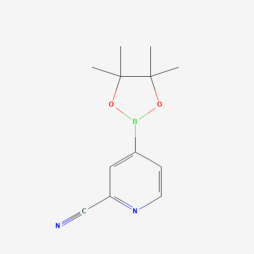 2-Cyanopyridine-4-boronic Acid Pinacol Ester (CAS: 741709-62-6) - Chemical Structure and Molecular Formula 