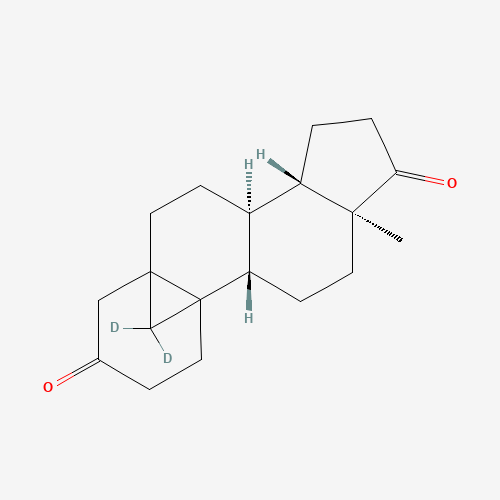 5b,19-Cycloandrostane-3,17-dione-d2 (CAS: 71995-57-8) - Chemical Structure and Molecular Formula 