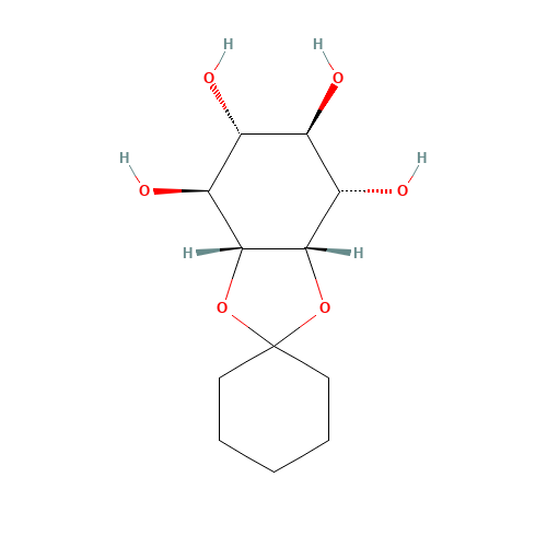 1,2-O-Cyclohexylidene myo-Inositol (CAS: 6763-47-9) - Chemical Structure and Molecular Formula 