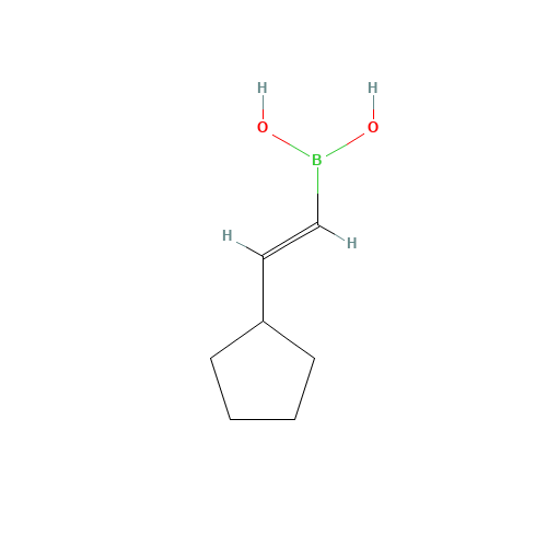 (E)-(2-Cyclopentylethenyl)boronic Acid (CAS: 161282-93-5) - Chemical Structure and Molecular Formula 