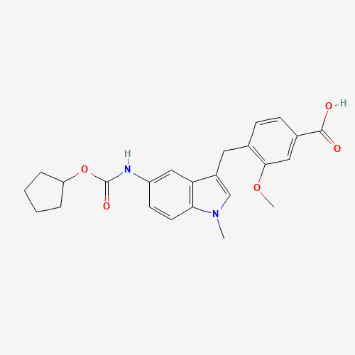 4-[[5-[[(Cyclopentyloxy)carbonyl]amino]-1-methyl-1H-indol-3-yl]methyl]-3-methoxybenzoic Acid (CAS: 107754-20-1) - Related Chemical Product