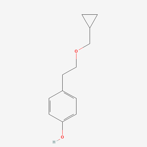 4-[2-(Cyclopropylmethoxy)ethyl]phenol (CAS: 63659-16-5) - Chemical Structure and Molecular Formula 
