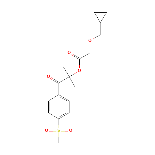 2-(Cyclopropylmethoxy)-acetic Acid 1,1-Dimethyl-2-[4-(methylsulfonyl)phenyl]-2-oxoethyl Ester (CAS: 246869-15-8) - Related Chemical Product