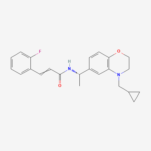 (S)-N-[1-(4-Cyclopropylmethyl-3,4-dihydro-2H-benzo[1,4]oxazin-6-yl)-ethyl]-3-(2-fluoro-phenyl)acrylamide (CAS: 697287-41-5) - Related Chemical Product