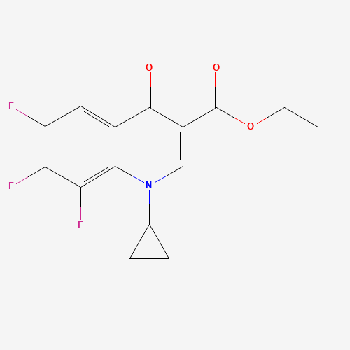 1-Cyclopropyl-6,7,8-trifluoro-1,4-dihydro-4-oxo-3-quinolinecarboxylic Acid Ethyl Ester (CAS: 94242-51-0) - Chemical Structure and Molecular Formula 