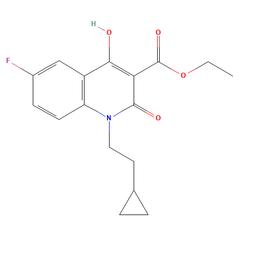 1-(2-Cyclopropylethyl)-6-fluoro-1,2-dihydro-4-hydroxy-2-oxo-3-quinolinecarboxylic Acid Ethyl Ester (CAS: 931399-20-1) - Related Chemical Product