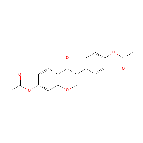 Daidzein Diacetate (CAS: 3682-01-7) - Chemical Structure and Molecular Formula 