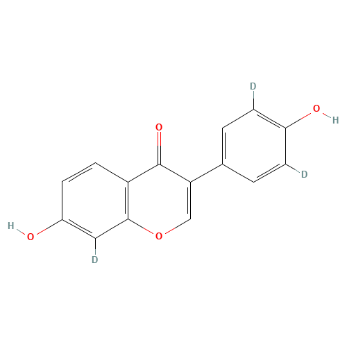 Daidzein-3',5',8-d3 (CAS: 220930-96-1) - Chemical Structure and Molecular Formula 