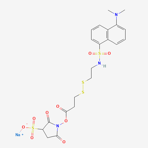 2-(Dansylsulfonamido)ethyl-3-(N-sulfosuccinimidylcarboxy)ethyl Disulfide,Sodium Salt (CAS: 1024168-37-3) - Chemical Structure and Molecular Formula 