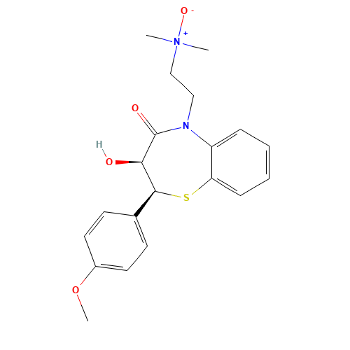 Deacetyl Diltiazem N-Oxide (CAS: 122619-90-3) - Chemical Structure and Molecular Formula 