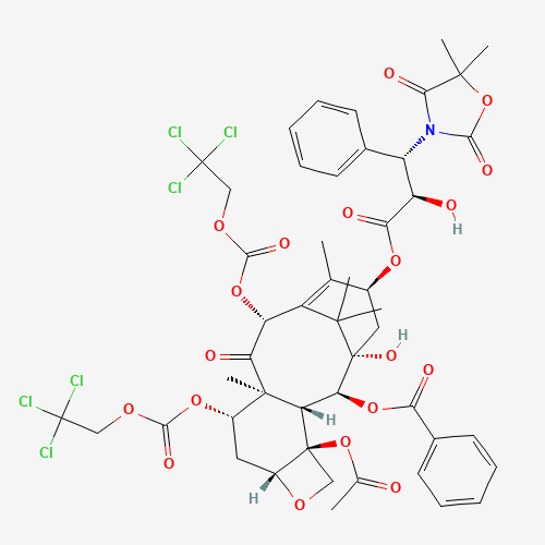 3'-De-tert-butoxycarbonylamino-3'-[3-(5,5-dimethyl-2,4-dioxo-1,3-oxazolidinyl)]-7,10-O-bis{[(2,2,2-trichloroethyl)oxy]carbonyl} Docetaxel (CAS: 160651-94-5) - Related Chemical Product
