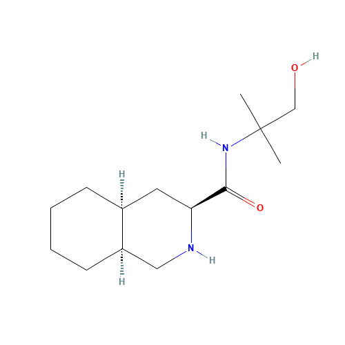 (3S,4aS,8aS)-Decahydro-N-(2-hydroxy-1,1-dimethylethyl)-3-isoquinolinecarboxamide (CAS: 213135-54-7) - Related Chemical Product