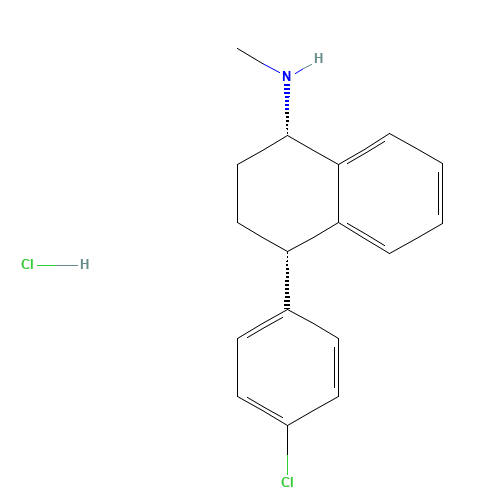 3-Dechloro Sertraline Hydrochloride (CAS: 79646-00-7) - Chemical Structure and Molecular Formula 